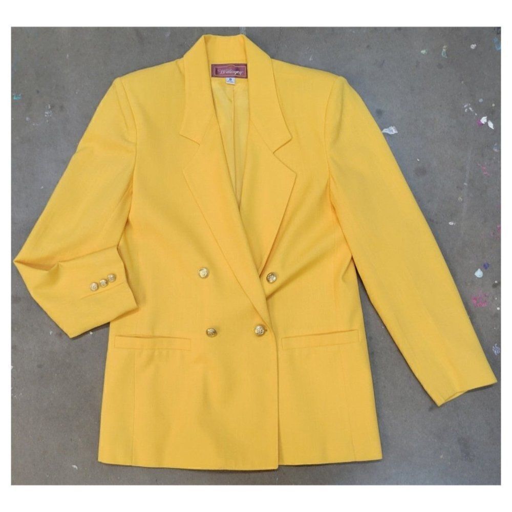 Vintage 90's Bright Yellow Oversized Blazer